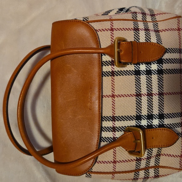 Burberry Brown and Cream Plaid Small Satchel - Picture 1 of 11